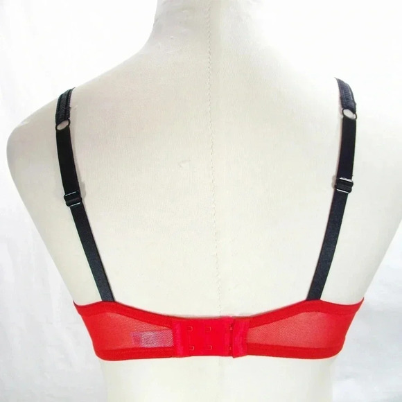 34DD Jezebel 10039 Demeure Unlined Balconet UW Bra Red NWT - Picture 5 of 11